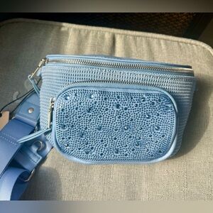 Madden NYC Multi Belt Bag Fanny Pack  Blue Crossbody Women's